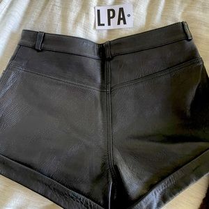 Leather Relaxed Cuff Short in Black
LPA -New never been worn.